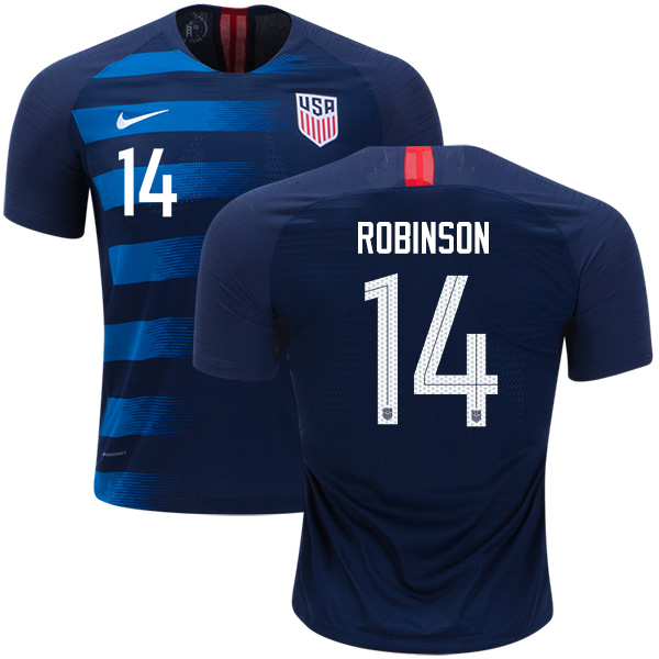 Women's USA #14 Robinson Away Soccer Country Jersey - Click Image to Close